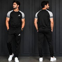Premium Black Dryfit Summer Tracksuit #1007