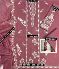 3PCS UNSTITCHED SUIT FABRIC lawn90/70 #1005