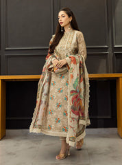 3 PCS UNSTITCHED SUIT|FABRIC Linen #1004