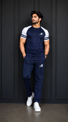 Premium Blue Dryfit Summer Tracksuit #1007