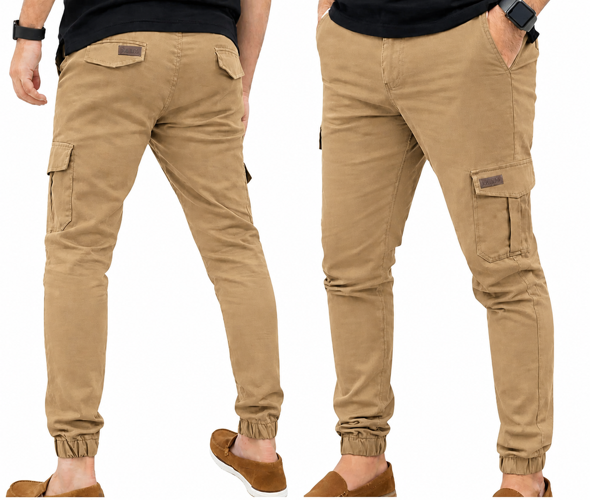 Streachable Camel Crgo 6 Pocket Trouser #1001
