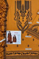 3 PCS UNSTITCHED SUIT|FABRIC Lawn90/88  #1006