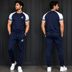 Premium Blue Dryfit Summer Tracksuit #1007