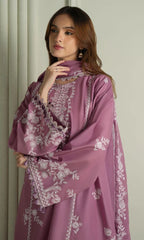 3PCS UNSTITCHED SUIT  FABRIC lawn90/70 #1005