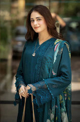 3 PCS UNSTITCHED SUIT|FABRIC Lawn90’88 #1006
